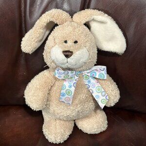 Gund Bunny Rabbit‎ Easter Plush 12 Inch Tan Floppy Ear  Stuffed Animal Bowtie